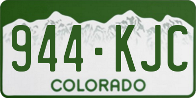 CO license plate 944KJC