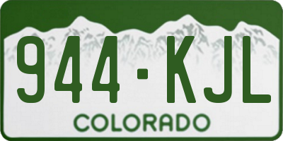 CO license plate 944KJL