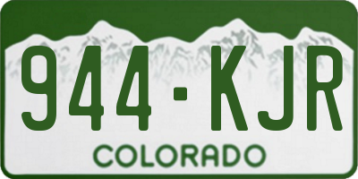 CO license plate 944KJR