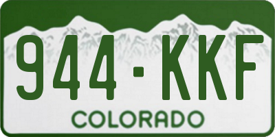 CO license plate 944KKF