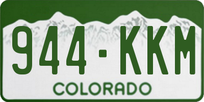 CO license plate 944KKM