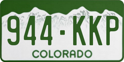 CO license plate 944KKP