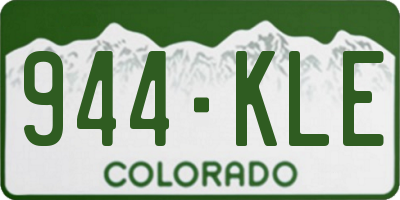 CO license plate 944KLE