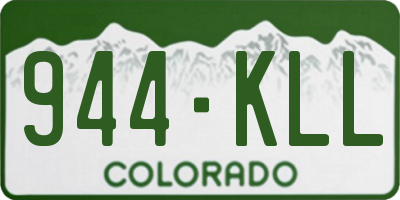 CO license plate 944KLL