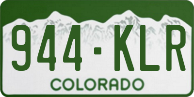 CO license plate 944KLR