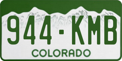 CO license plate 944KMB