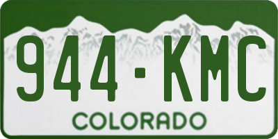 CO license plate 944KMC