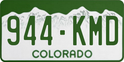 CO license plate 944KMD