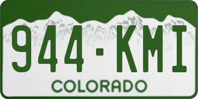 CO license plate 944KMI