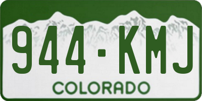 CO license plate 944KMJ