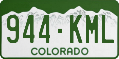 CO license plate 944KML