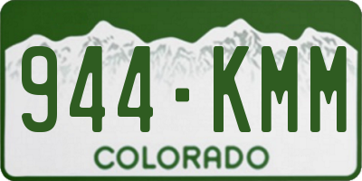 CO license plate 944KMM