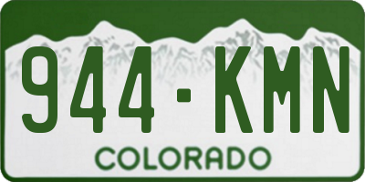 CO license plate 944KMN