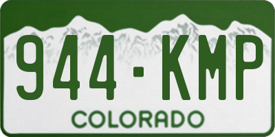 CO license plate 944KMP