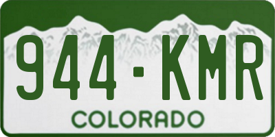 CO license plate 944KMR