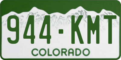 CO license plate 944KMT