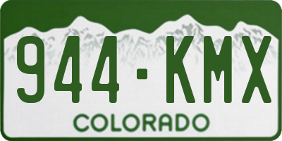 CO license plate 944KMX