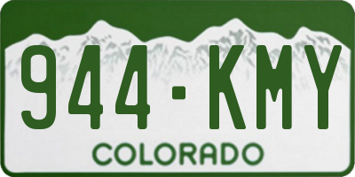 CO license plate 944KMY