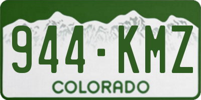 CO license plate 944KMZ