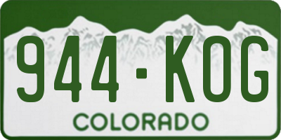 CO license plate 944KOG