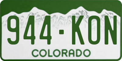 CO license plate 944KON