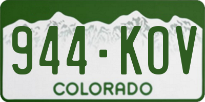CO license plate 944KOV