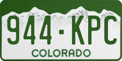 CO license plate 944KPC