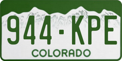 CO license plate 944KPE