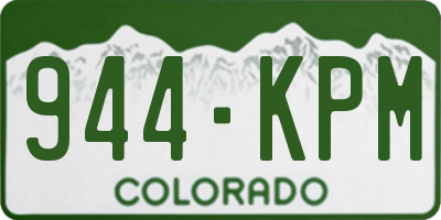 CO license plate 944KPM