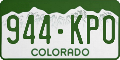 CO license plate 944KPO