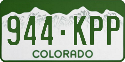 CO license plate 944KPP