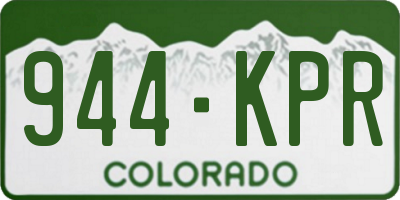 CO license plate 944KPR