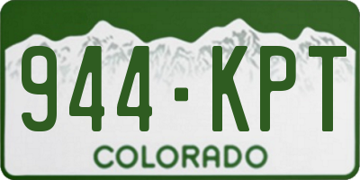 CO license plate 944KPT