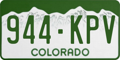 CO license plate 944KPV