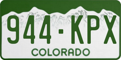 CO license plate 944KPX