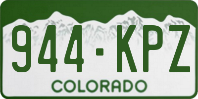 CO license plate 944KPZ