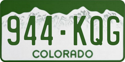 CO license plate 944KQG