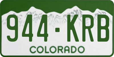 CO license plate 944KRB
