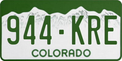 CO license plate 944KRE