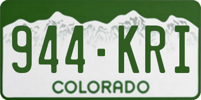 CO license plate 944KRI