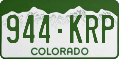 CO license plate 944KRP