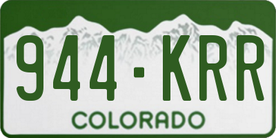 CO license plate 944KRR