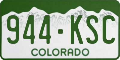 CO license plate 944KSC