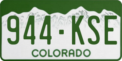 CO license plate 944KSE