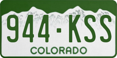 CO license plate 944KSS