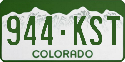 CO license plate 944KST