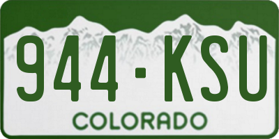 CO license plate 944KSU