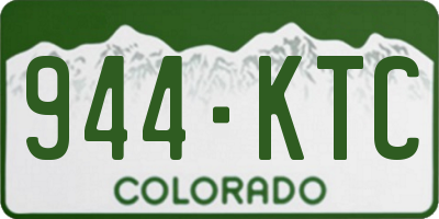CO license plate 944KTC