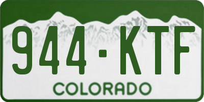 CO license plate 944KTF