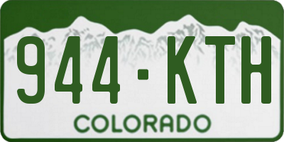 CO license plate 944KTH